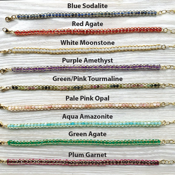 Chiara Semi-Precious Woven Bracelet