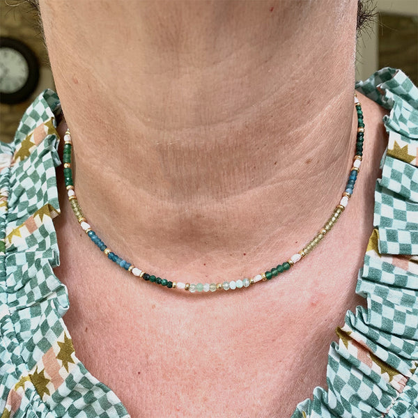 Eliana Semi Precious and Pearl Necklace