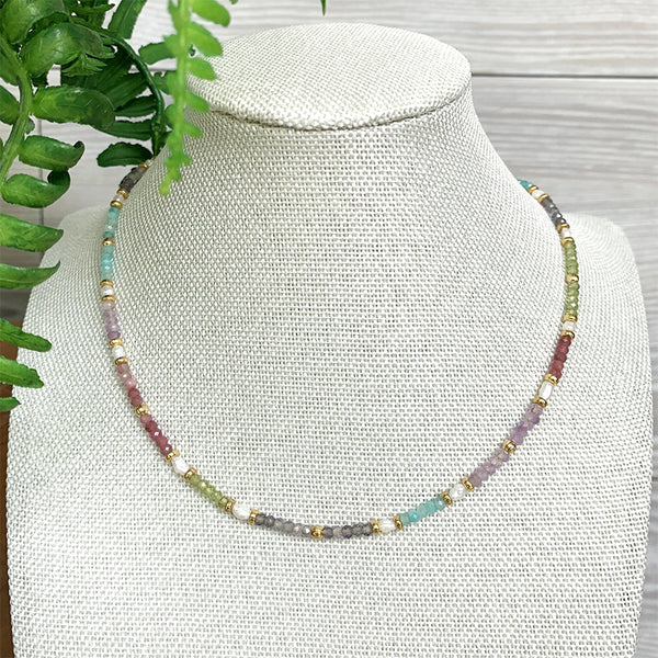 Eliana Semi Precious and Pearl Necklace