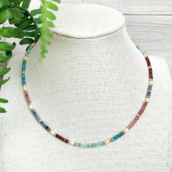 Eliana Semi Precious and Pearl Necklace