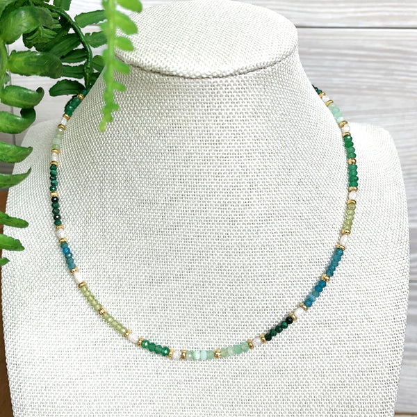 Eliana Semi Precious and Pearl Necklace