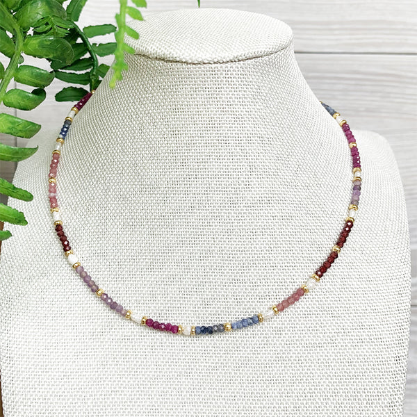 Eliana Semi Precious and Pearl Necklace
