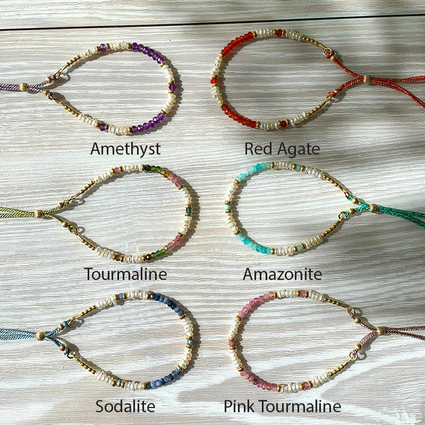 Meena Semi-precious and Pearl Bracelet