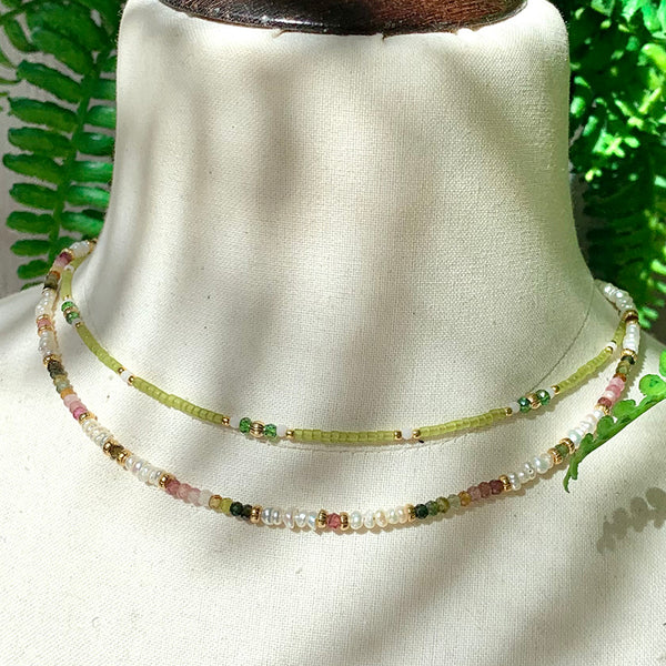 Meena Semi Precious and Pearl Necklace