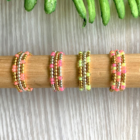 Sabrina Neon Elasticated Rings