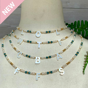 Coco Mother of Pearl Letter Necklace