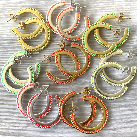 Emmy Stitched Hoop Earrings