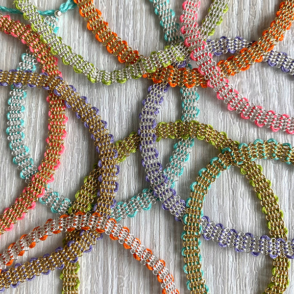 Evelyn Handwoven Chain Bracelet - Colours